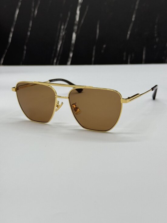 NEW BOTTEGA VENETA BV1236S 002 UNISEX GOLD SUNGLASSES main image 6